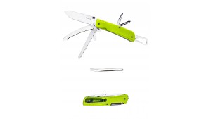Ruike - LD43 - Cuțit multifuncțional - 15 funcții - Oțel 12C27 - Verde